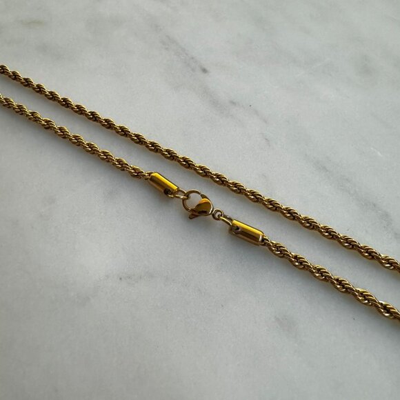 New York Yankees Necklace - NY Necklace - 3mm Rope 22" - Baseball Necklace - Picture 4 of 4